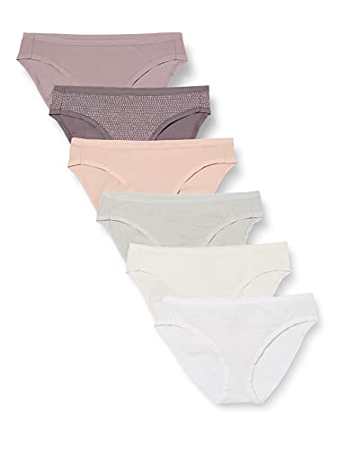 Photo 1 of Amazon Essentials Women's Cotton Bikini Brief Underwear, Pack of 6, Ditsy/Dots, Large