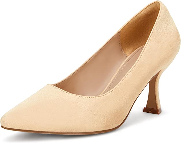 Photo 1 of Coutgo Womens Pointed Toe High Heels Stiletto Slip On Comfort Wedding Dress Pump Shoes- Size 8