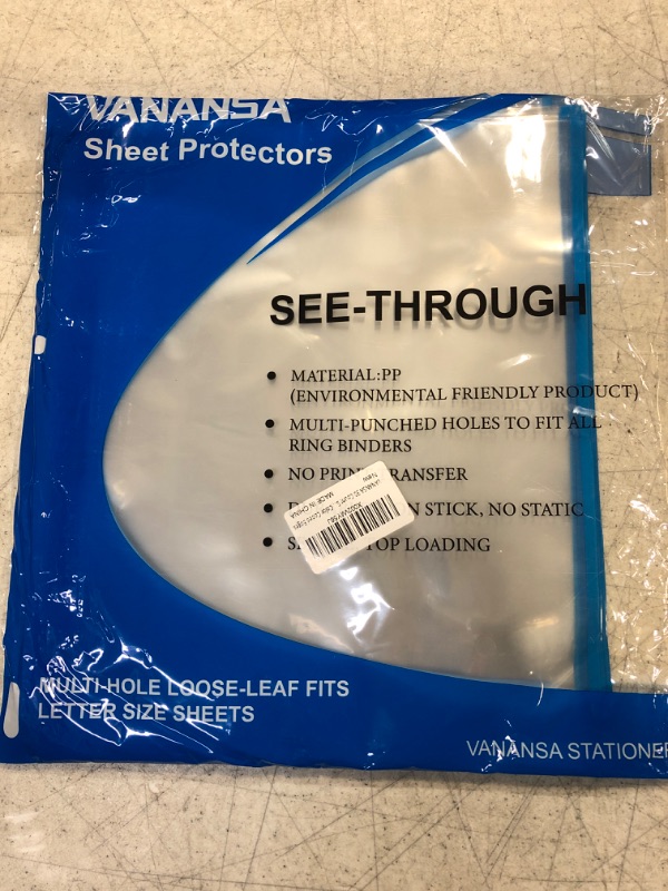 Photo 2 of VANANSA 30 Count Sheet Protectors ,Page Protectors with 3 Ring Binder, 8.5 x 11 Inches Letter Size Protector, Top Loading Clean Paper Protector 2.36 Mil /0.06MM Acid-Free Color Coded Edges. Blue 30 pages