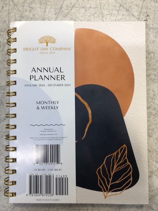 Photo 1 of Annual planners January 2023 - December 2023--  Academic Year Day Planner Weekly/Monthly Dated Agenda Organizer with Tabs - Earthy Abstract, Blue