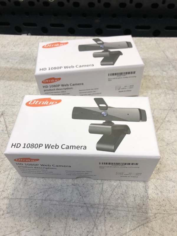 Photo 2 of 2 COUNT-Qtniue Webcam with Microphone and Privacy Cover, FHD Webcam 1080p, Desktop or Laptop and Smart TV USB Camera for Video Calling, Stereo Streaming and Online Classes 30FPS
