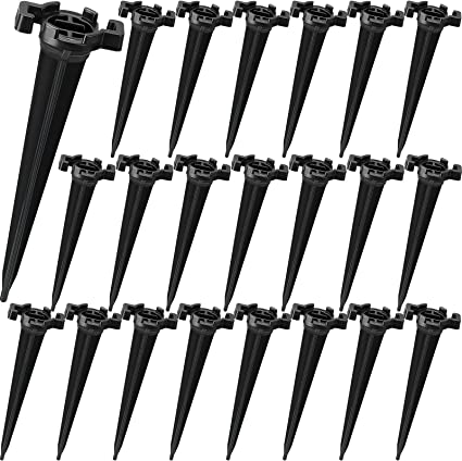 Photo 1 of 4.5 Inch Christmas Light Stake for C7 C9 Christmas Lights Outdoor Universal Plastic Light Stakes Holiday Light Stake for Christmas Decorations Garden Path Lights (Black, 150 Pieces)
