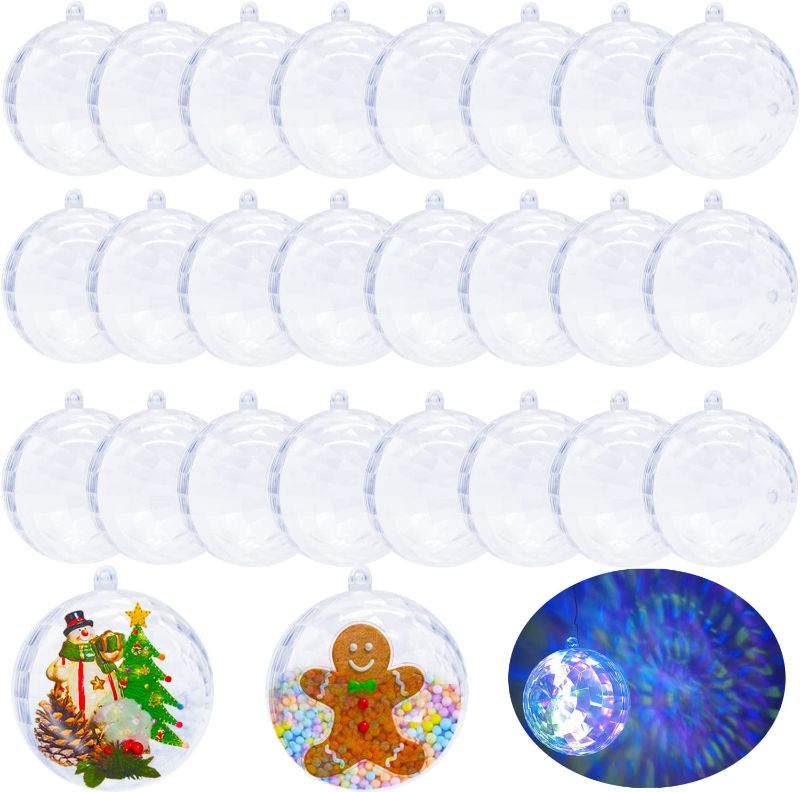 Photo 1 of 20Pcs 80mm DIY Clear Plastic Fillable Ornament Balls,Transparent Refractor Ornament Balls,Mosaic Fillable Ornament Balls for Wedding,Party,Home Decor,Christmas Tree  -- FACTORY SEALED --
