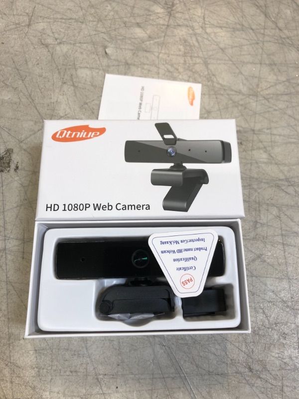 Photo 2 of Qtniue Webcam with Microphone and Privacy Cover, FHD Webcam 1080p, Desktop or Laptop and Smart TV USB Camera for Video Calling, Stereo Streaming and Online Classes
