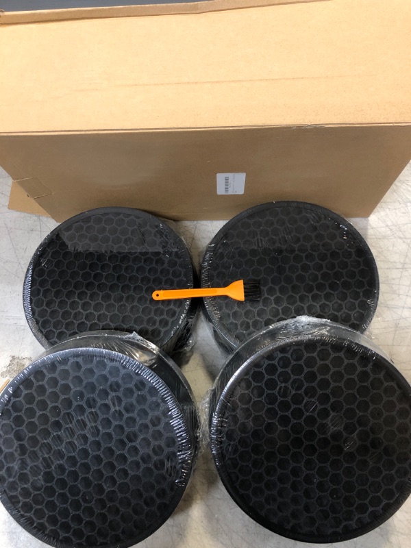 Photo 2 of  Sealed packaged --------------Upgraded LV-H132 Air Purifier Filter (4-Pack) and 1 Cleaning Brush by PartsBroz - Compatible Levoit Parts - Tested Activated Carbon Filter Replacement, 3-in-1 High Efficiency Filtration System