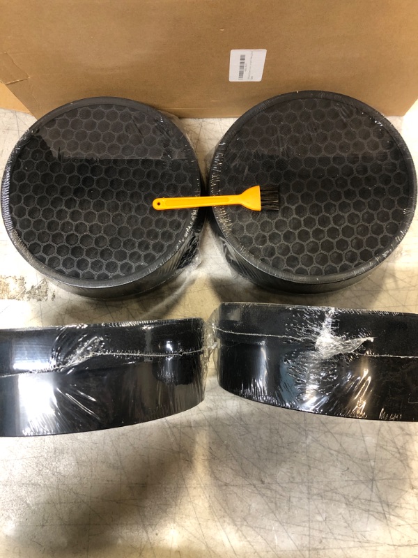 Photo 3 of  Sealed packaged --------------Upgraded LV-H132 Air Purifier Filter (4-Pack) and 1 Cleaning Brush by PartsBroz - Compatible Levoit Parts - Tested Activated Carbon Filter Replacement, 3-in-1 High Efficiency Filtration System