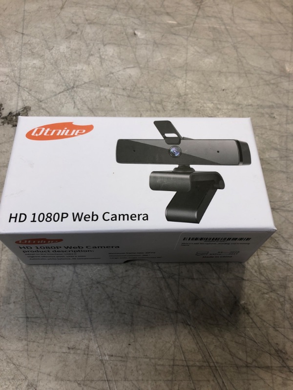 Photo 2 of FACTORY SEALED -----------------Qtniue Webcam with Microphone and Privacy Cover, FHD Webcam 1080p, Desktop or Laptop and Smart TV USB Camera for Video Calling, Stereo Streaming and Online Classes 30FPS