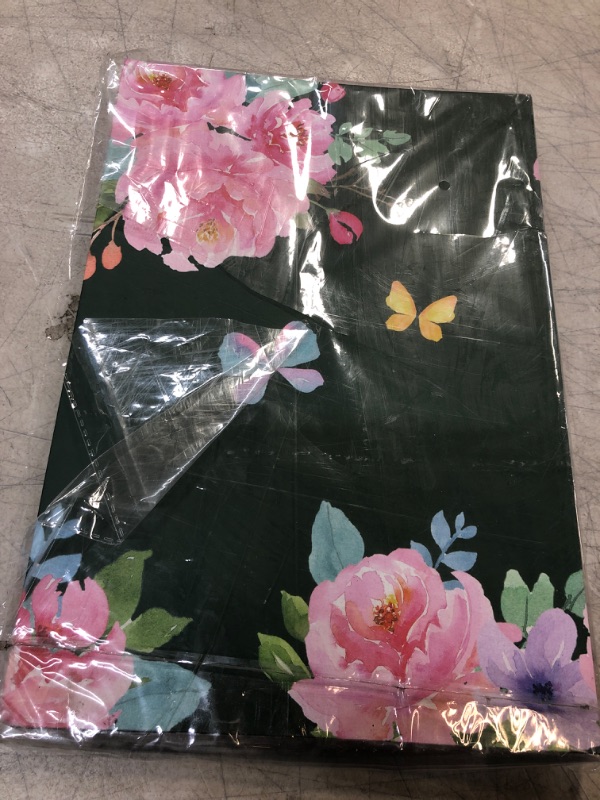 Photo 2 of  -----------Glitter Rose Floral Clipboard Folio with Lined Floral Notepad 13 X 9.25 Floral Fold-able Clipboard Office School Home Supply Style B