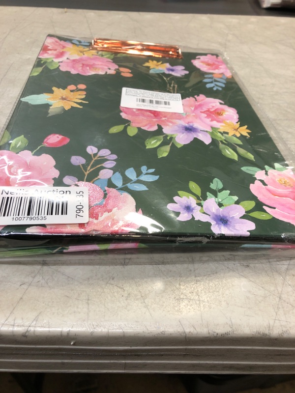 Photo 1 of  -----------Glitter Rose Floral Clipboard Folio with Lined Floral Notepad 13 X 9.25 Floral Fold-able Clipboard Office School Home Supply Style B