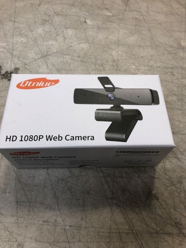 Photo 2 of factory sealed---------------  Qtniue Webcam with Microphone and Privacy Cover, FHD Webcam 1080p, Desktop or Laptop and Smart TV USB Camera for Video Calling, Stereo Streaming and Online Classes 30FPS