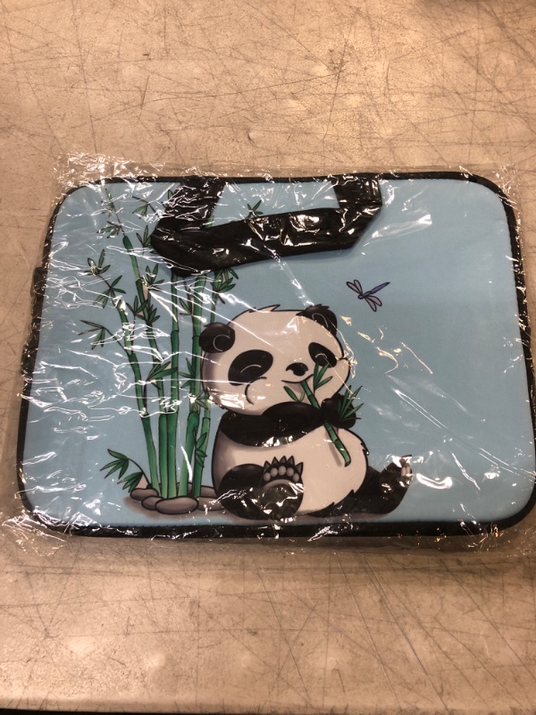 Photo 3 of 11" 11.6" 12" 12.1" 12.5 Inch Laptop Carrying Bag Case Notebook Ultrabook Bag Tablet Cover Neoprene Sleeve Briefcase Bag With Outside Handle For 11 in 11.6 in 12 in 12.1 in 12.5 in Cute Panda