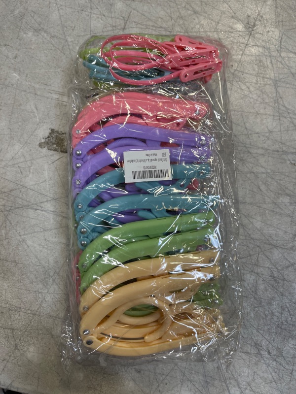 Photo 1 of 20 Pcs Travel Hangers with Clips- Portable Folding Clothes Hangers Travel Accessories Foldable Clothes Drying Rack for Travel