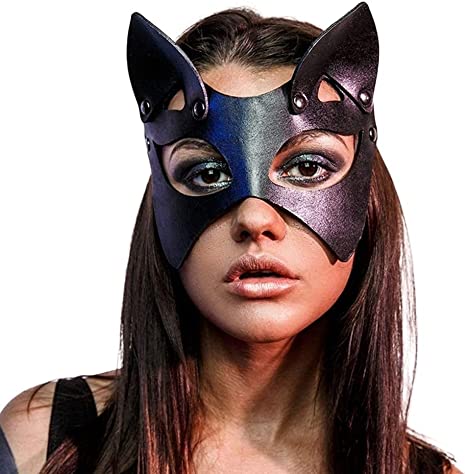 Photo 1 of DIBESTS New Sexy Cosplay Leather Mask Halloween Rave Catwoman Masquerade
