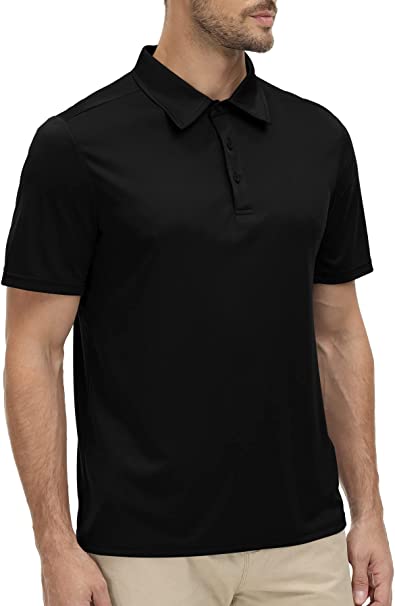 Photo 1 of HCYXMFC Men’s Polo Shirts Short Sleeve Quick Dry Performance Casual Tee Shirts for Golf Sports Outdoor Hiking
, SIZE L