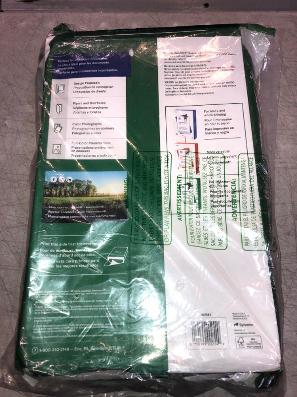 Photo 1 of Hammermill Printer Paper, Premium Color 28 lb Copy Paper, 11 x 17 - 1 Ream (500 Sheets) - 100 Bright, Made in the USA, 102541R Ledger (11x17) 1 Ream | 500 Sheets