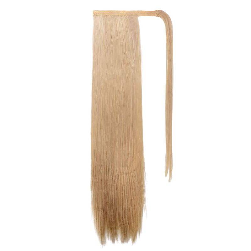 Photo 1 of 
Click image to open expanded view
BARSDAR 26 inch Ponytail Extension Long Straight Wrap Around Clip in Synthetic Fiber Hair for Women - Strawberry Blonde mix Bleach Blonde