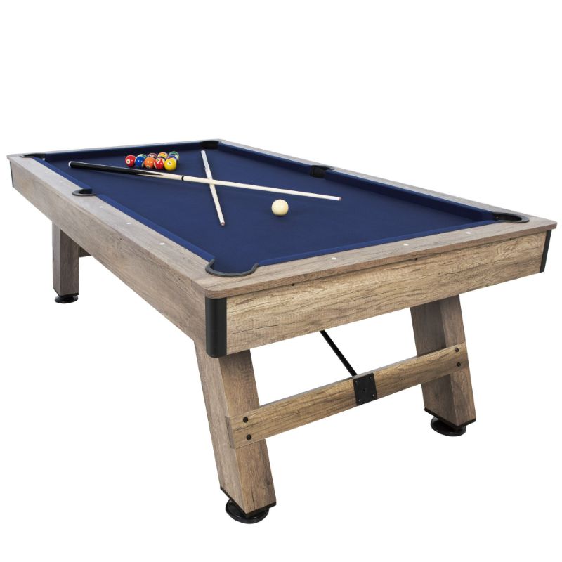 Photo 1 of American Legend Billiard Table Length 89.25 Inch Width 49.5 Inch, H-shaped Legs and Royal Blue Cloth 