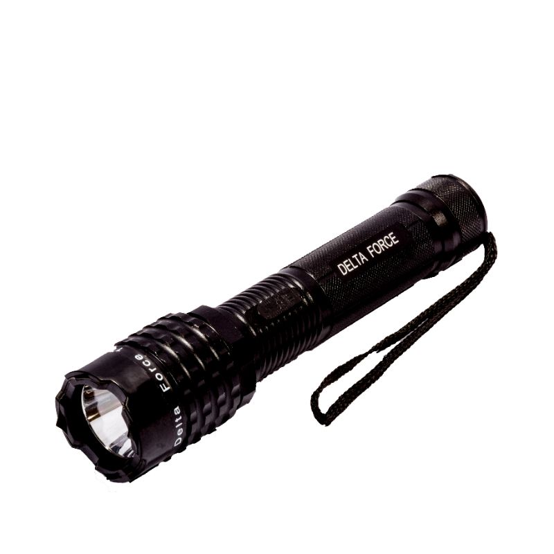 Photo 1 of Black delta force flashlight stun gun shark teeth prongs deter any attacker and can collect DNA for police use and evidence 380 lumen light 
