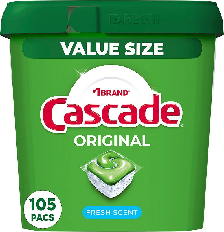 Photo 1 of Cascade Dishwasher Pods, Actinopods Dishwasher Detergent, Original Fresh, 105 Count