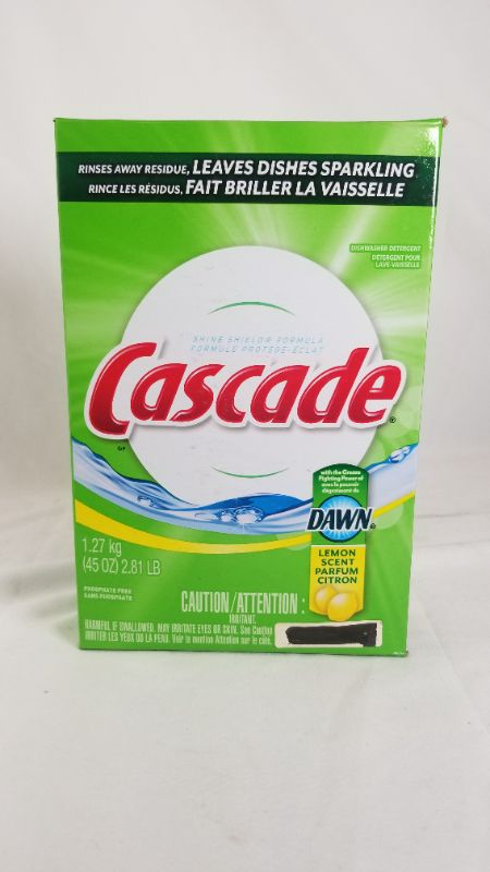 Photo 2 of Cascade Complete, Powder Dishwasher Detergent, Lemon Scent 45 Oz 