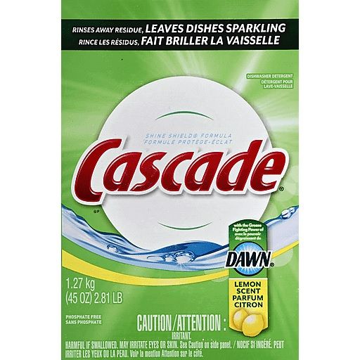 Photo 1 of Cascade Complete, Powder Dishwasher Detergent, Lemon Scent 45 Oz 