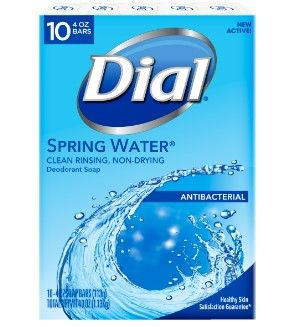 Photo 1 of Dial Antibacterial Deodorant Bar Soap Spring Water 4 Oz 10 Bars
