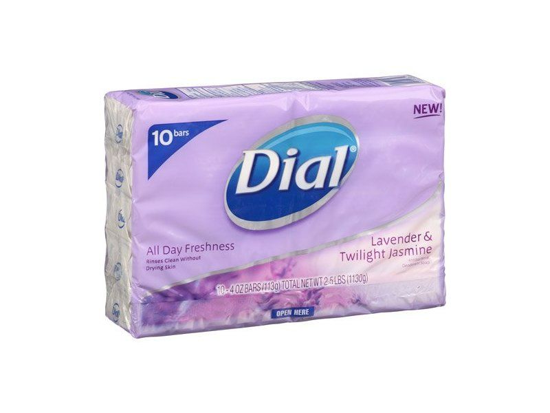 Photo 1 of Dial Antibacterial Deodorant Soap, Lavender & Twilight Jasmine, 4 oz. Bars (10 Count)
