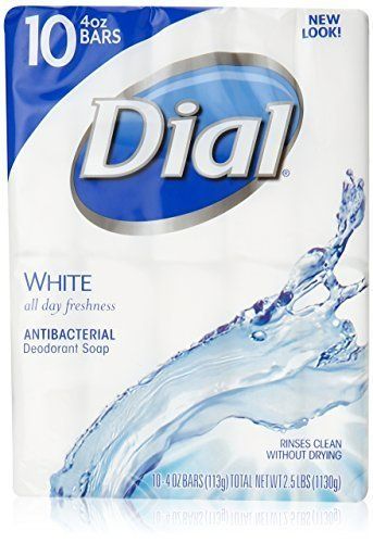 Photo 1 of Dial Antibacterial Deodorant Soap, White , 4 oz. Bars (10 Count)