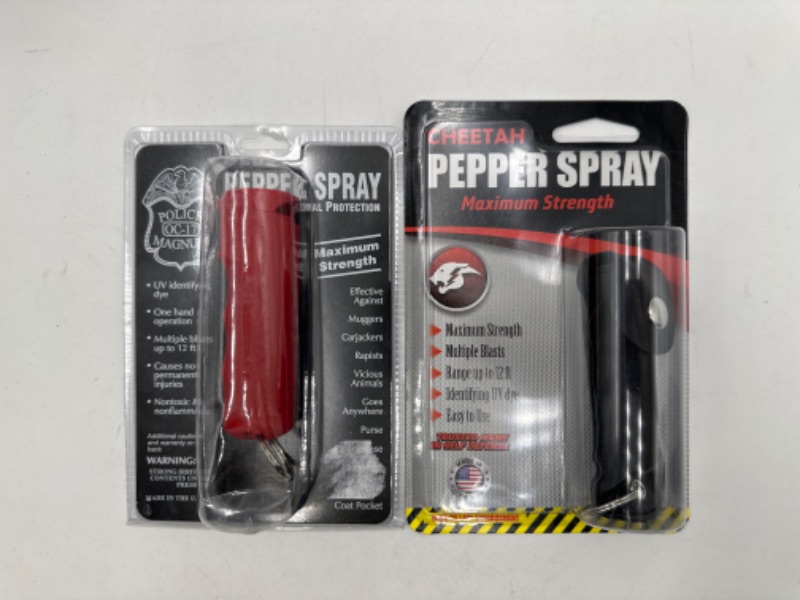 Photo 1 of 2 PACK SELF DEFENSE PEPPER SPRAY MAX STRENGTH NEW