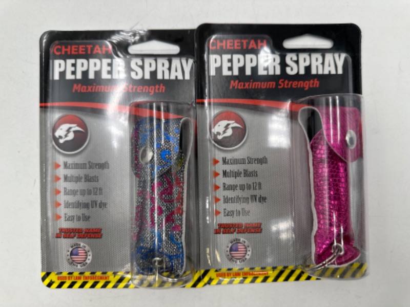 Photo 1 of 2 PACK SELF DEFENSE PEPPER SPRAY MAX STRENGTH NEW