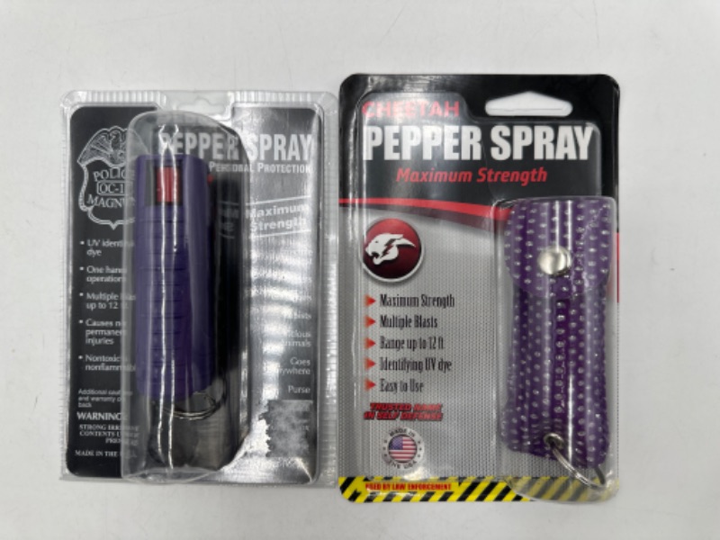 Photo 1 of 2 PACK SELF DEFENSE PEPPER SPRAY MAX STRENGTH NEW