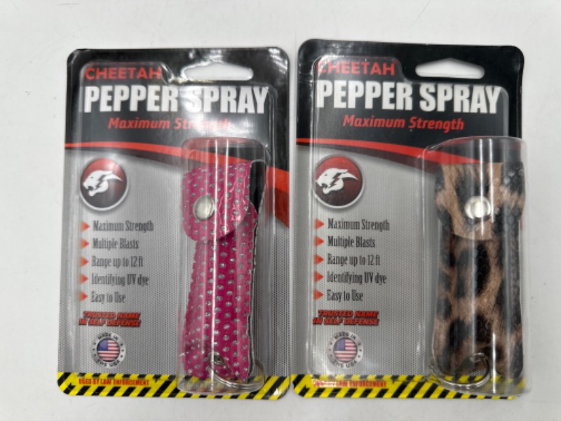 Photo 1 of 2 PACK SELF DEFENSE PEPPER SPRAY MAX STRENGTH NEW