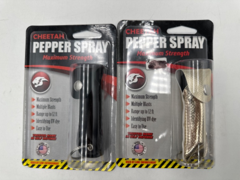 Photo 1 of 2 PACK SELF DEFENSE PEPPER SPRAY MAX STRENGTH NEW