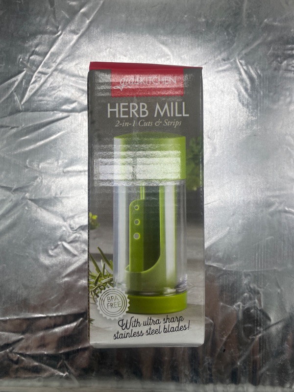 Photo 1 of GIAS MILL 2-IN-1 CUTS AND STRIPS BPA FREE Microplane Herb Grinder and Leaf Stripper Seasoning Herb Mill (Stainless Steel)