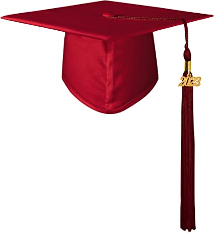 Photo 1 of GraduatePro Matte Graduation Cap with 2023 Tassel for Adults High School and Bachelor Master