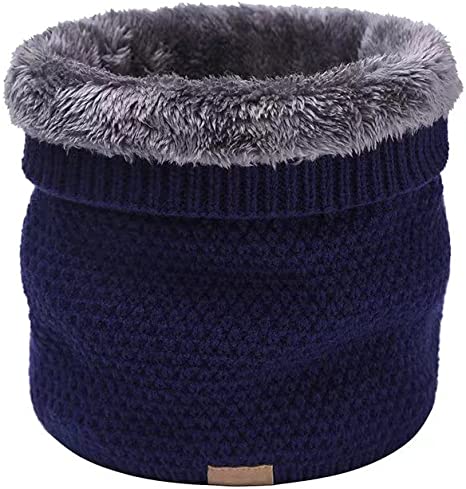 Photo 1 of RICRKALN Winter Scarf Neck Warmer Gaiter - Knit Scarves Warm Windproof Fleece Ski Face Mask Tube Circle for Men Women