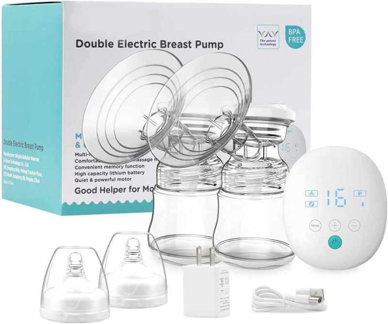 Photo 1 of Double Breast Pump Breast Pump Kit, Quiet & Hygienic, 8 Adjustable Suction Levels & 4 Modes, Perfect Massage and Breastfeeding