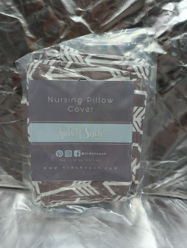 Photo 1 of Kids N Such - Nursing Pillow Cover - Grey Arrows