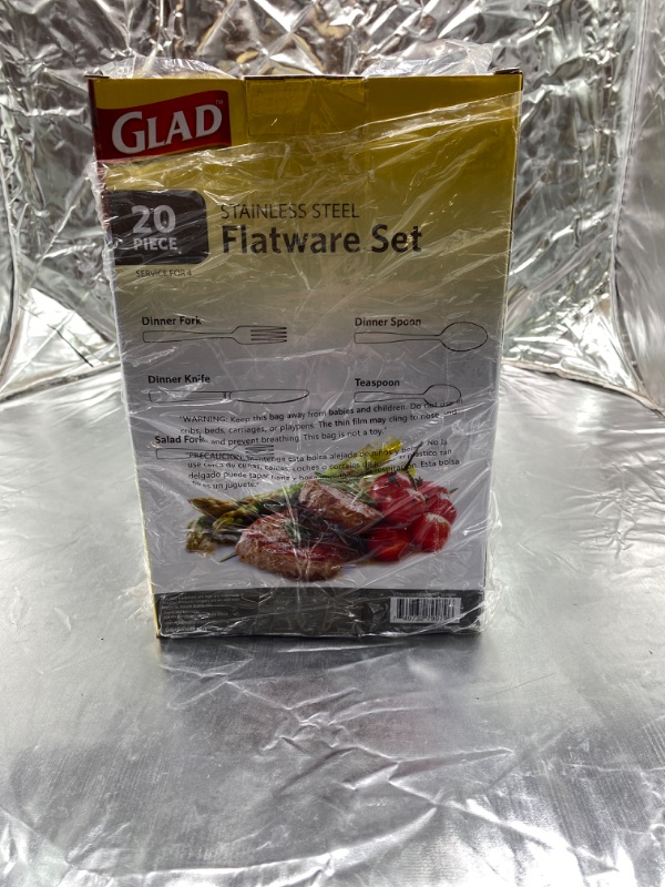 Photo 2 of Glad 20-Piece Silverware Flatware Cutlery Set, Satin Finish 3 pac7k