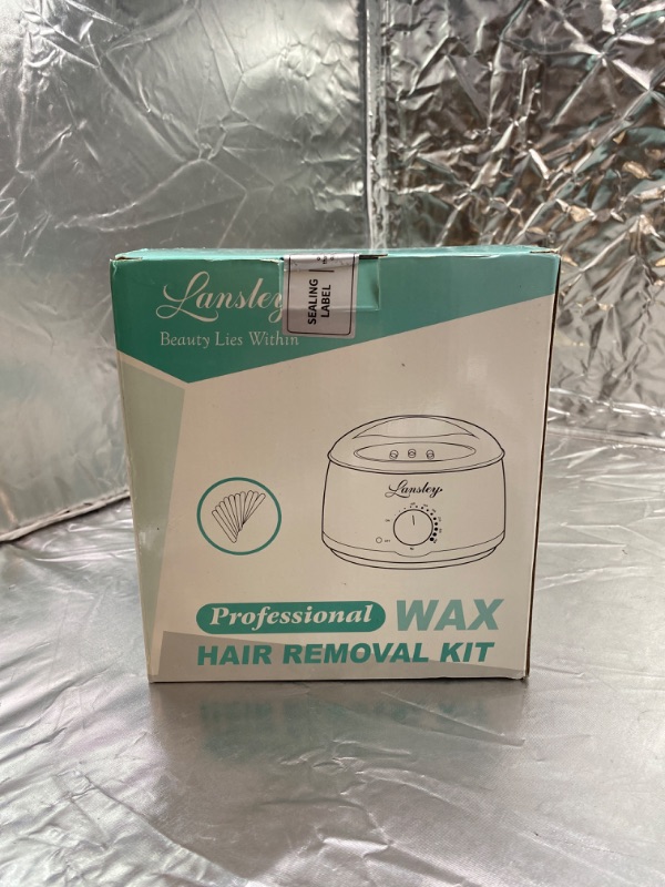 Photo 2 of Lansley Wax Warmer Hair Removal Home Waxing Kit Electric Pot Heater for Rapid Waxing of All Body, Face, Bikini Area, Legs with 4 Flavor Hard Wax Beans & 10 Wax Applicator Spatulas(At-home Waxing)