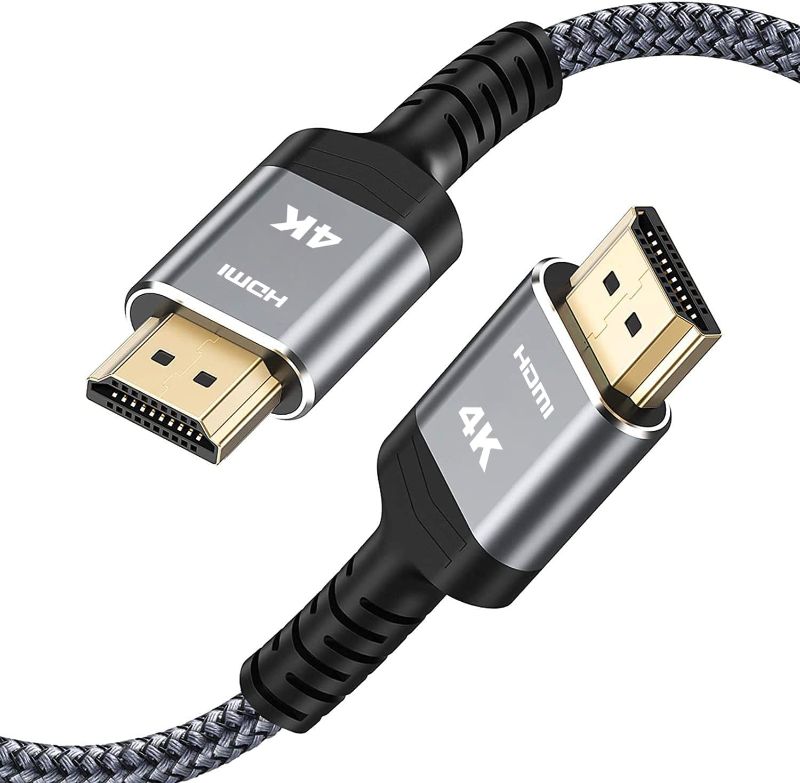 Photo 2 of Highwings 4K 60HZ HDMI Cable 6.6FT, 18Gbps High Speed 2.0 Braided Cord-Supports (4K 60Hz HDR,Video 4K 2160p 1080p 3D HDCP 2.2 ARC-Compatible with Ethernet Monitor PS 4/3 HDTV 4K Fire Netflix