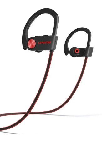 Photo 1 of LETSCOM U8I Bluetooth Headphones V5.0 IPX7 Waterproof, HiFi Bass Stereo Sweatproof Earbuds