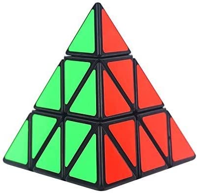 Photo 1 of 3x3x3 Pyramid Magic Speed Cube Triangle 3D Puzzle Cube Black for Kids and Adults 2 PACK 