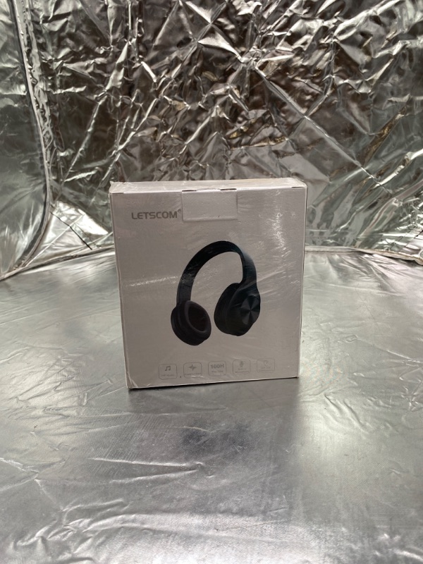 Photo 2 of Letscom Bluetooth Wireless Over-Ear Headphones Black H10
