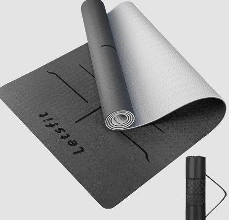 Photo 1 of Letsfit Non-Slip Yoga Mat with Dual Layers Premium 6mm Thick Lightweight Hot Yoga Fitness High Performance


