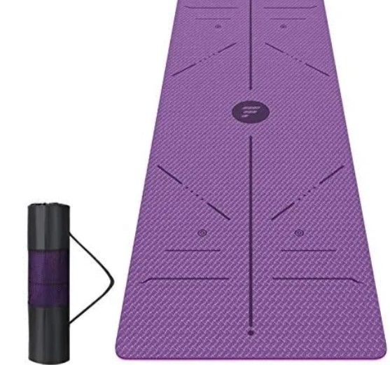 Photo 2 of Letsfit Non-Slip Yoga Mat with Dual Layers Premium 6mm Thick Lightweight Hot Yoga Fitness High Performance PURPLE 

