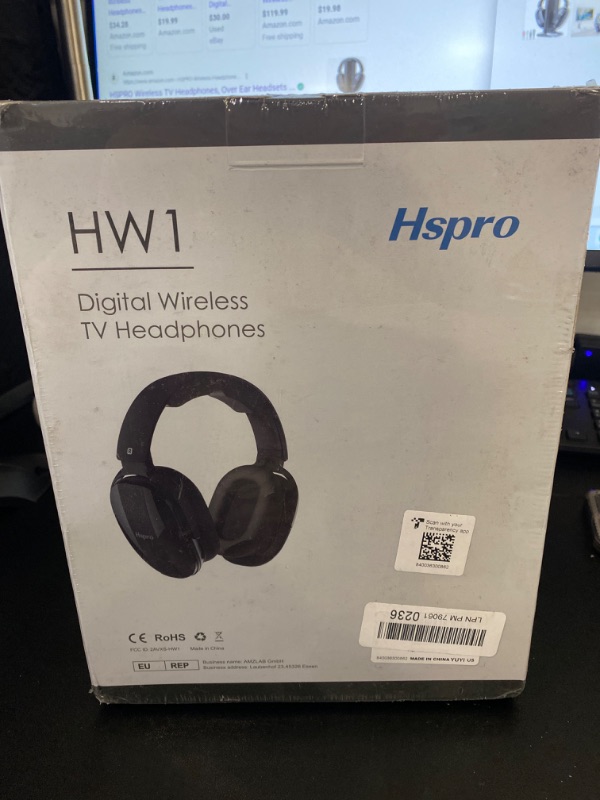 Photo 3 of HSPRO Wireless TV Headphones, Over Ear Headsets with Wireless 2.4GHz RF Transmitter Charging Dock, Rechargeable Digital Stereo Headsets for Watching TV Computer Games, 100ft Wireless Range