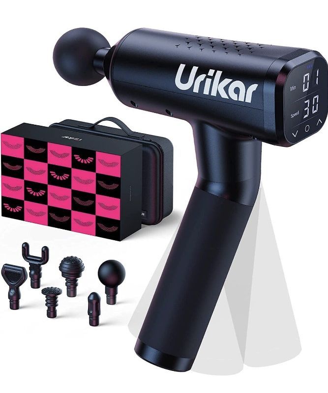 Photo 1 of Urikar Pro 3 Massage Gun, Portable with 180° Rotatable grip and 6 massage heads