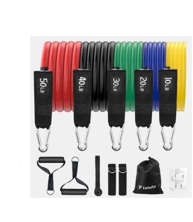 Photo 1 of Letsfit High-quality Home Workout Resistance bands JSD04 with 5 Resistant Levels