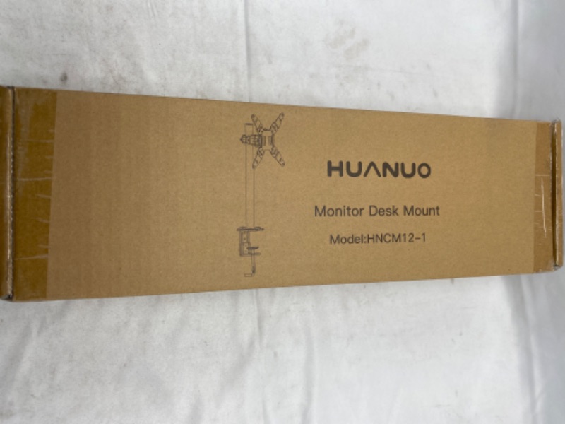 Photo 3 of HUANUO Single Monitor Mount - Gas Spring Monitor Arm Fits 13-32'' Monitor, Full Motion Swivel, Single Monitor Stand, Ultra Height Adjustable for Stand Work, Monitor Desk Stan NEW